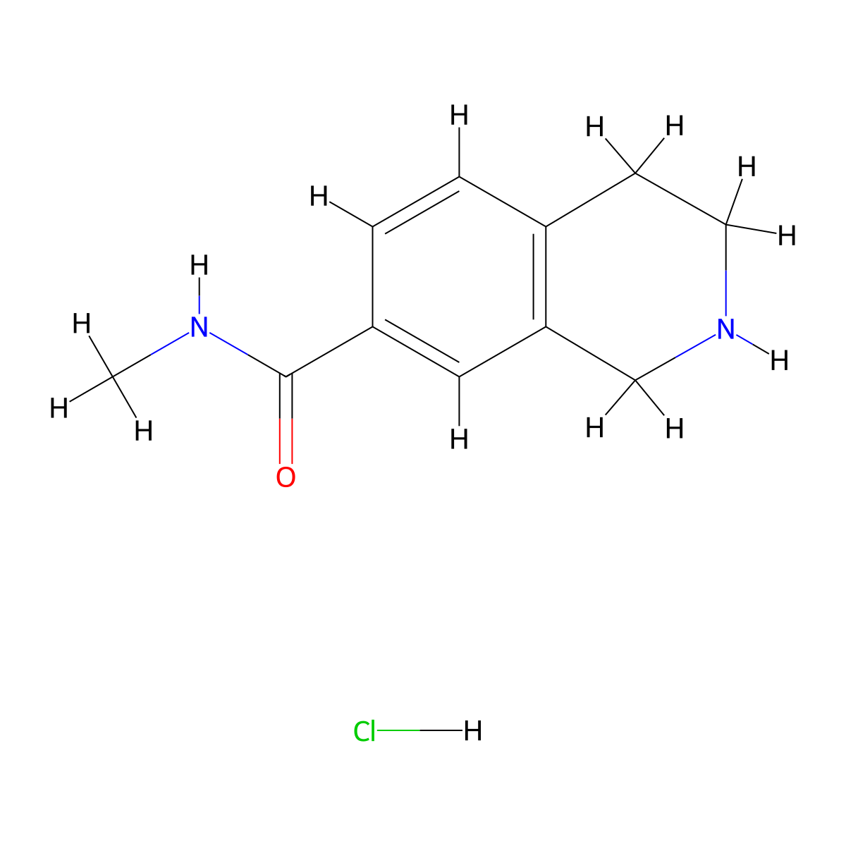N-methyl-1,2,3,4-tetrahydroisoquinoline-7-carboxamide hydrochloride molecular structure, CAS 2703779-09-1
