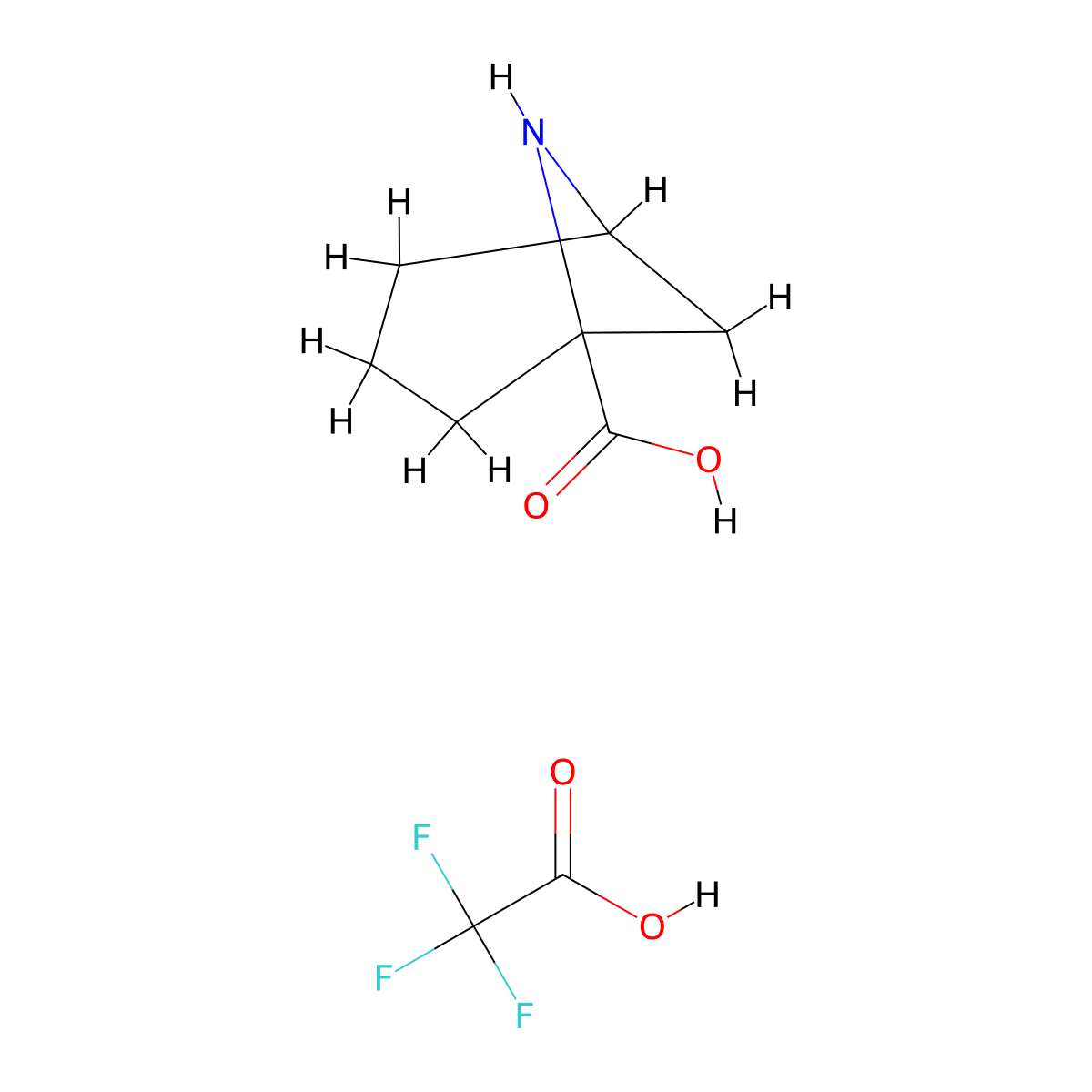 6-Azabicyclo[3.1.1]heptane-1-carboxylic acid; trifluoroacetic acid molecular structure, CAS 2703779-19-3