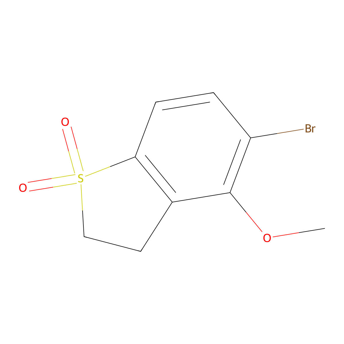 5-Bromo-4-methoxy-2,3-dihydro-1lambda6-benzothiophene-1,1-dione molecular structure, CAS 2703779-22-8