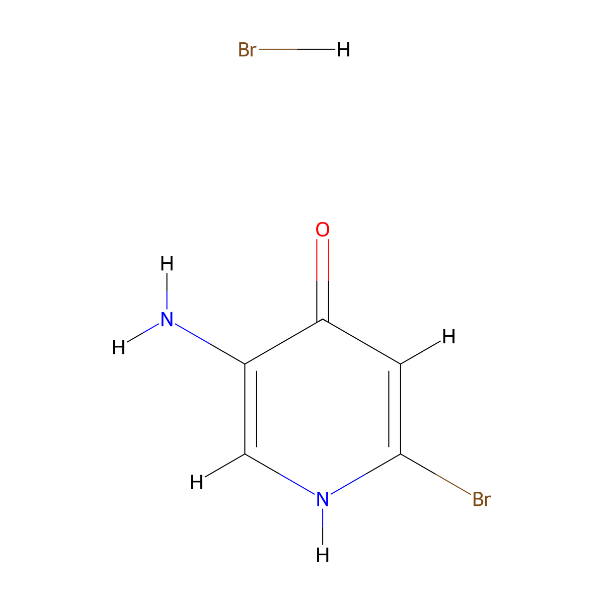 5-Amino-2-bromopyridin-4-ol hydrobromide molecular structure, CAS 2703779-23-9