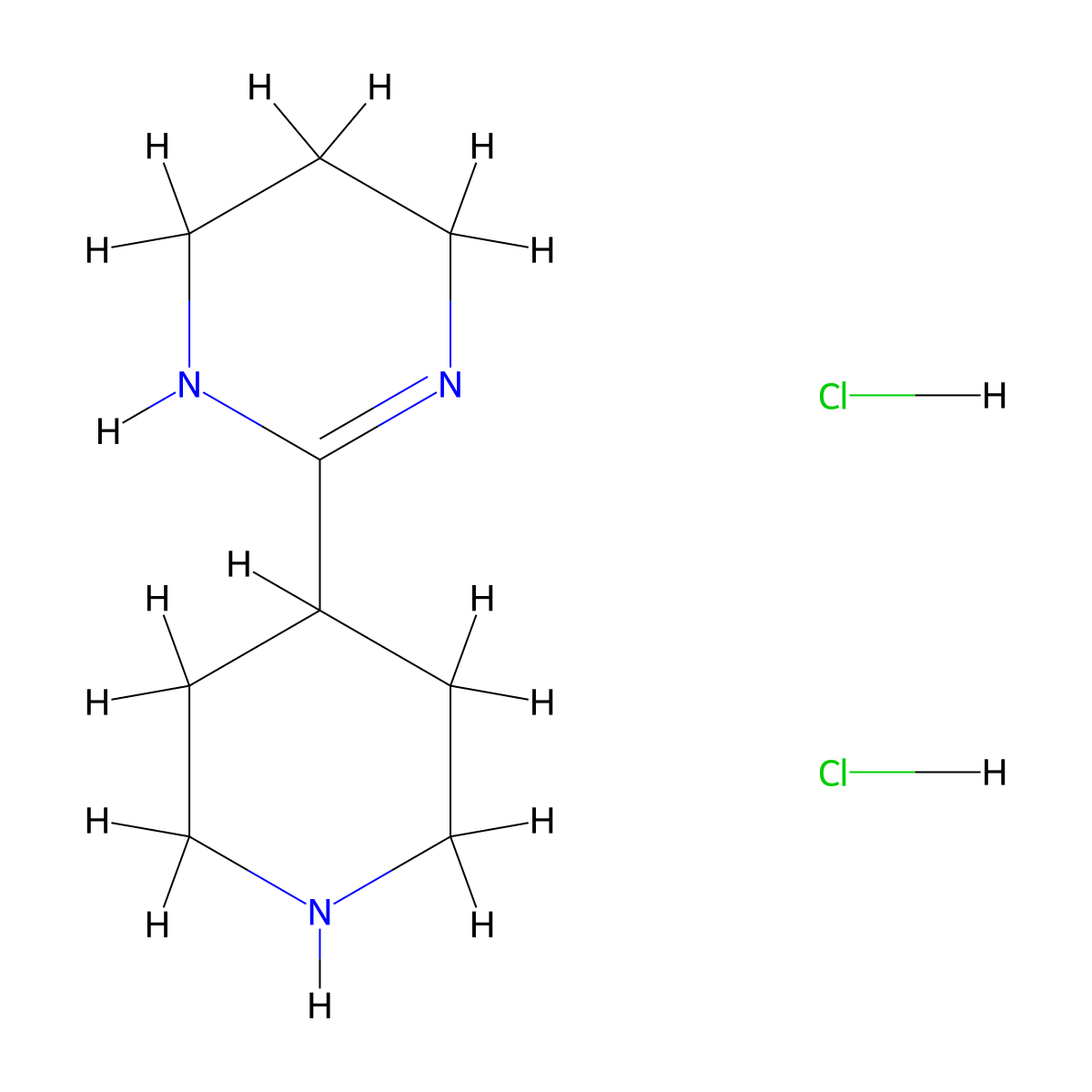 2-(Piperidin-4-yl)-1,4,5,6-tetrahydropyrimidine dihydrochloride molecular structure, CAS 2703779-33-1