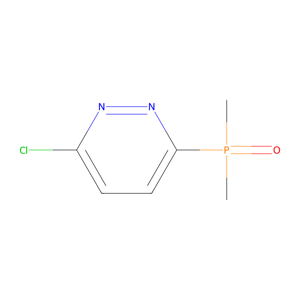 3-Chloro-6-(dimethylphosphoryl)pyridazine molecular structure, CAS 2703779-34-2