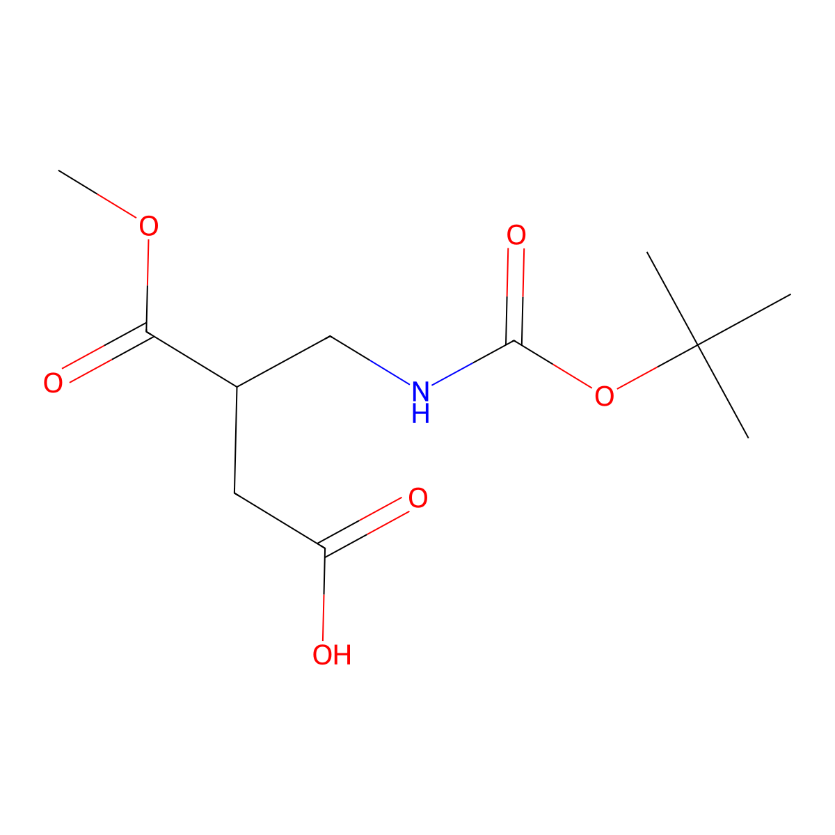 3-({[(Tert-butoxy)carbonyl]amino}methyl)-4-methoxy-4-oxobutanoic acid molecular structure, CAS 2703779-55-7