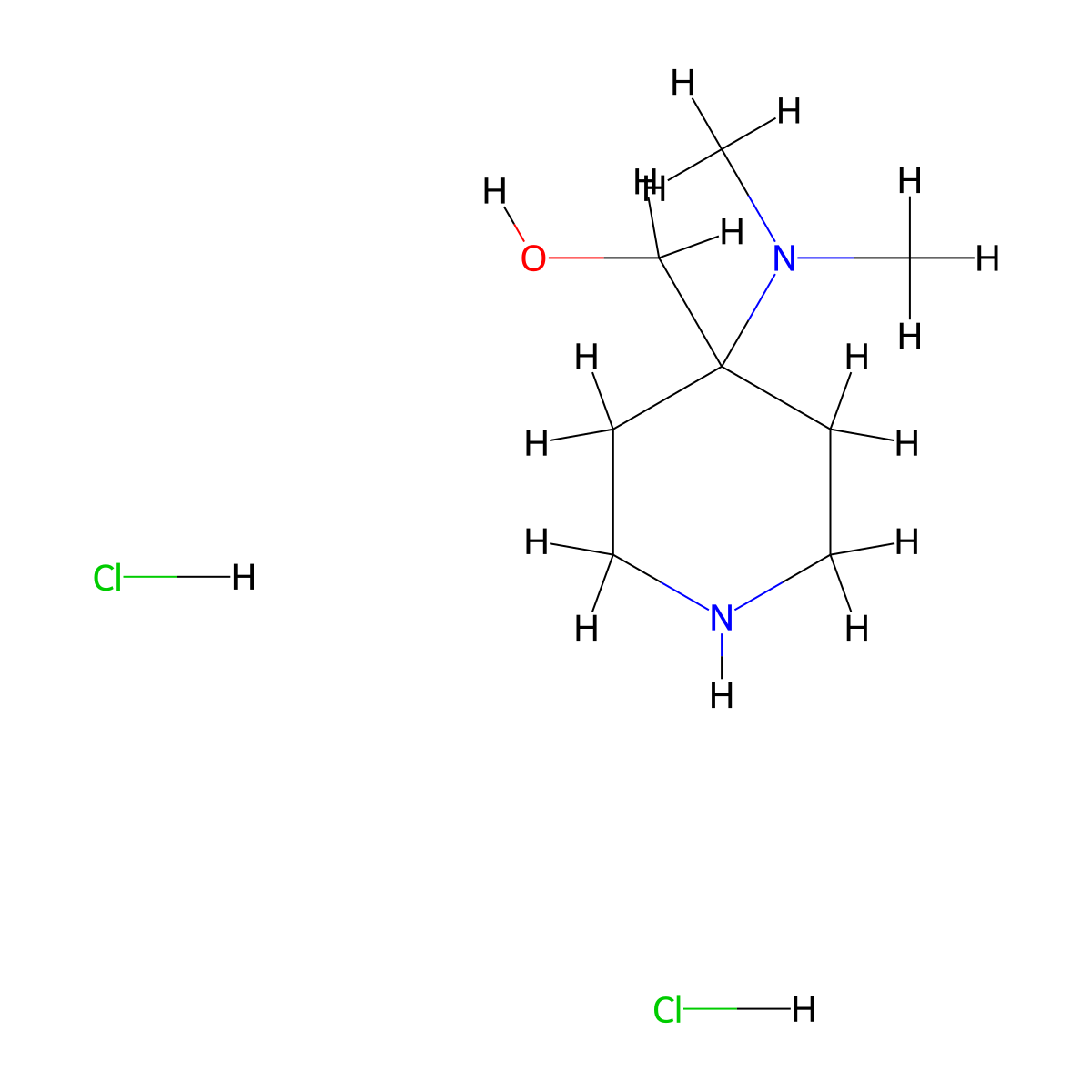 (4-(Dimethylamino)piperidin-4-yl)methanol dihydrochloride molecular structure, CAS 2703779-74-0
