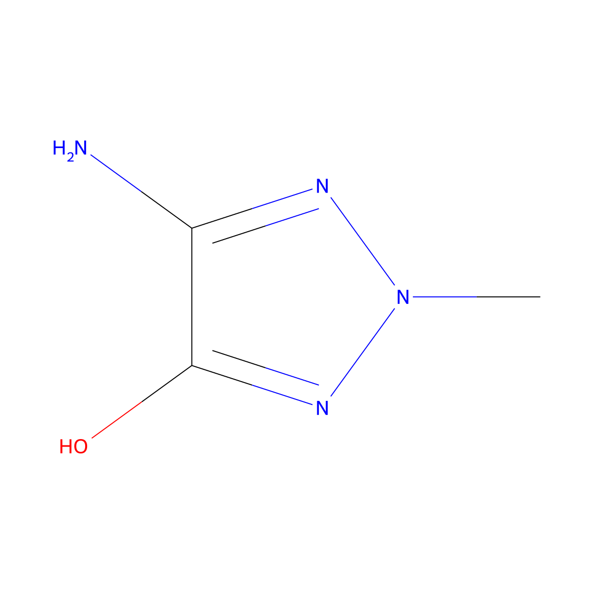 5-amino-2-methyl-2H-1,2,3-triazol-4-ol molecular structure, CAS 2703779-80-8