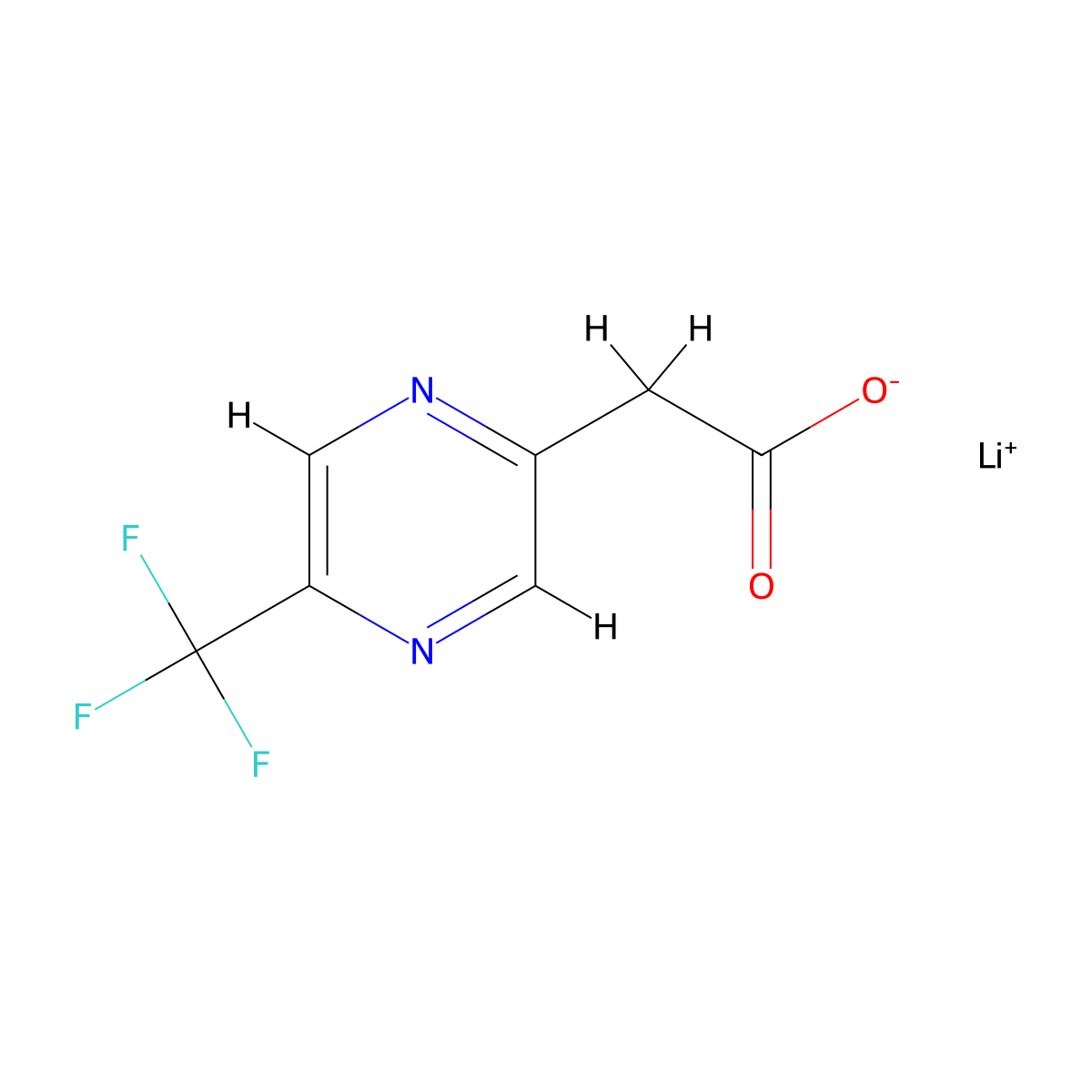 Lithium(1+) ion 2-[5-(trifluoromethyl)pyrazin-2-yl]acetate molecular structure, CAS 2703779-87-5