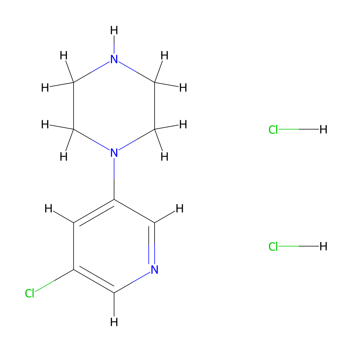 1-(5-Chloropyridin-3-yl)piperazine dihydrochloride molecular structure, CAS 2703780-00-9