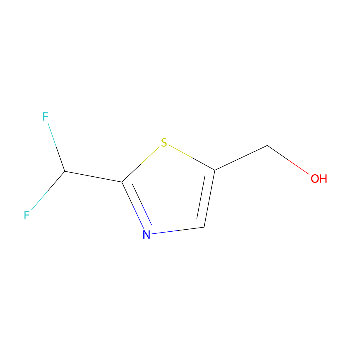[2-(Difluoromethyl)-1,3-thiazol-5-yl]methanol molecular structure, CAS 2703780-02-1
