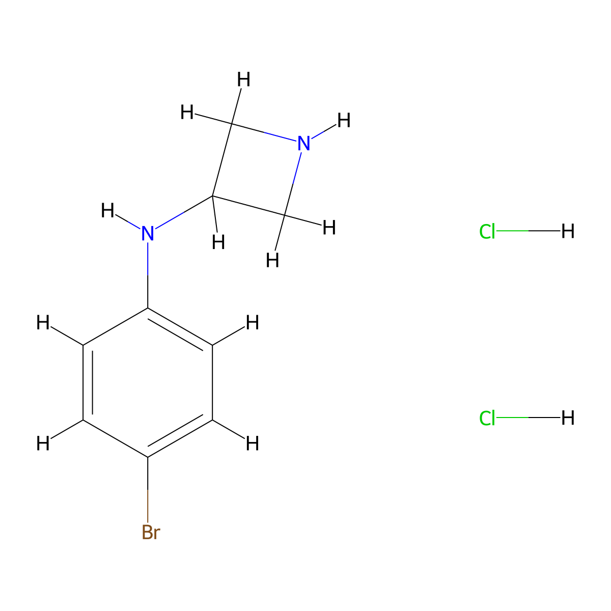 N-(4-bromophenyl)azetidin-3-amine dihydrochloride molecular structure, CAS 2703780-03-2