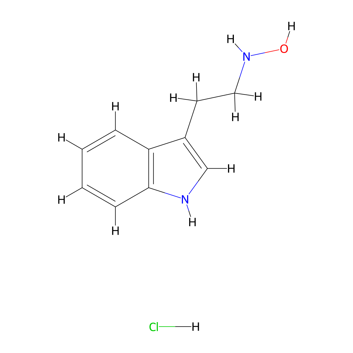 N-[2-(1H-indol-3-yl)ethyl]hydroxylamine hydrochloride molecular structure, CAS 2703780-07-6