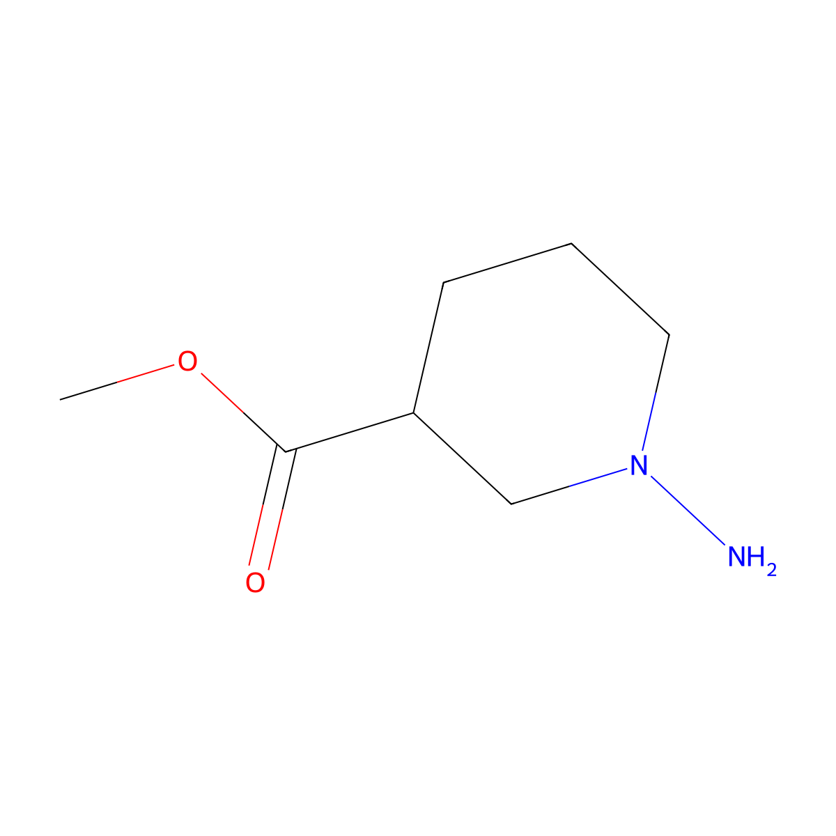 Methyl 1-aminopiperidine-3-carboxylate molecular structure, CAS 2703780-14-5