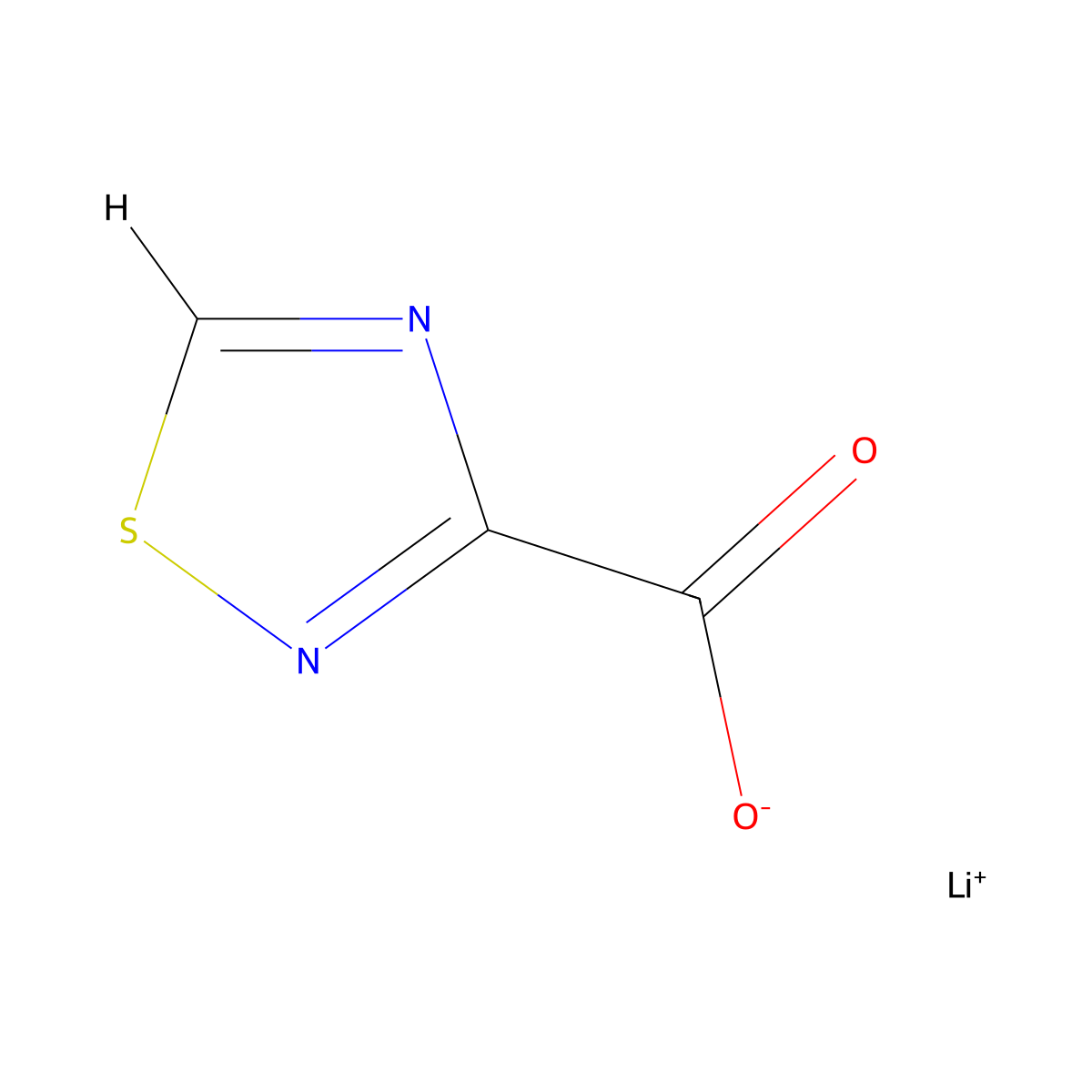 Lithium 1,2,4-thiadiazole-3-carboxylate molecular structure, CAS 2703780-23-6