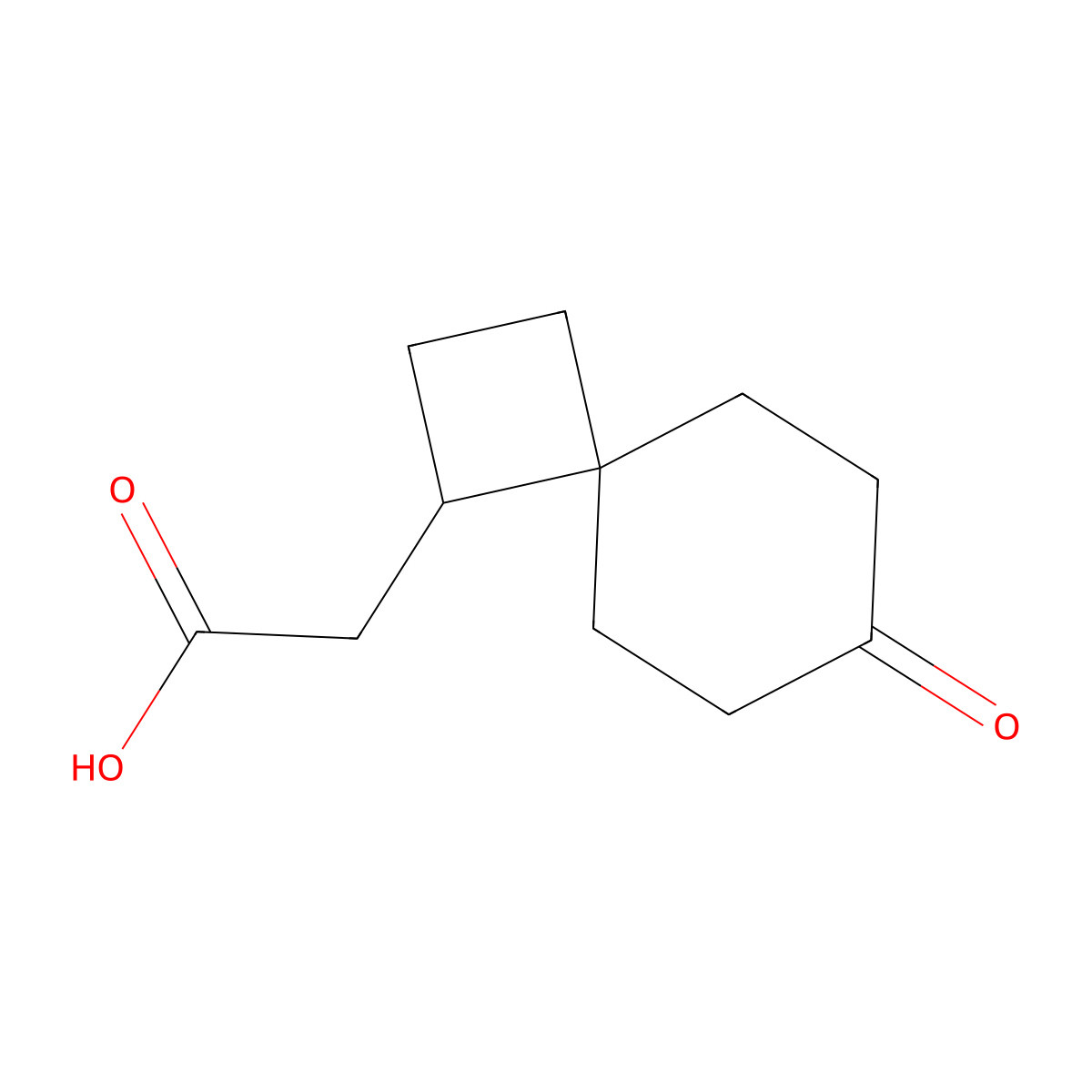 2-{7-Oxospiro[3.5]nonan-1-yl}acetic acid molecular structure, CAS 2703780-35-0