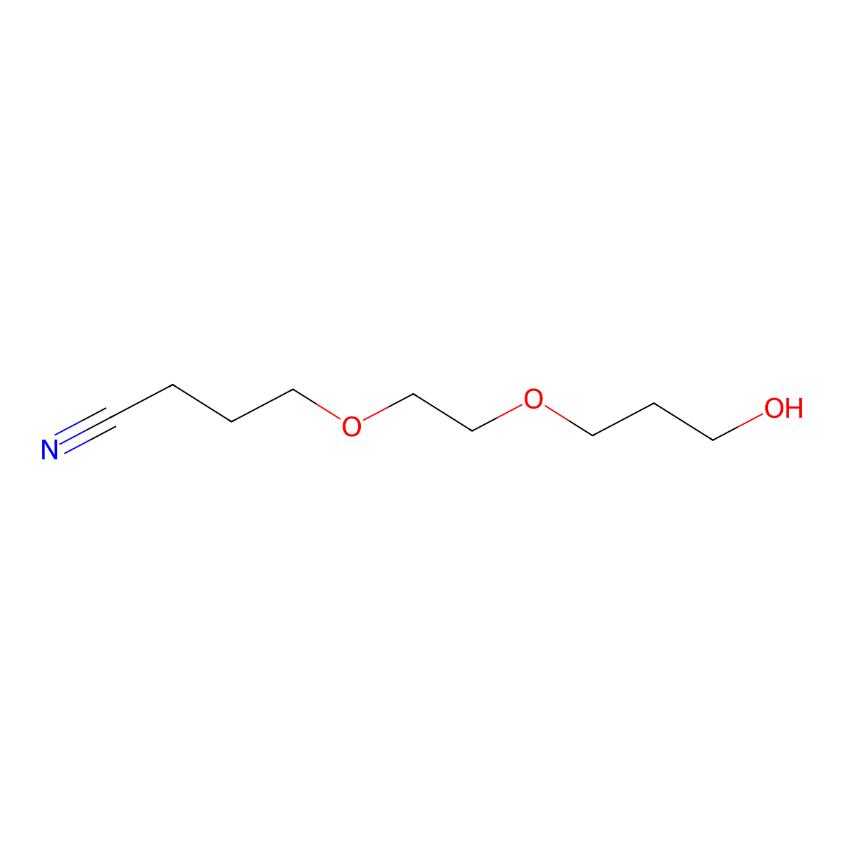 4-[2-(3-Hydroxypropoxy)ethoxy]butanenitrile molecular structure, CAS 2703780-50-9