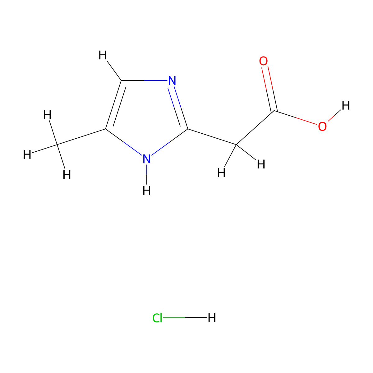 2-(4-methyl-1H-imidazol-2-yl)acetic acid hydrochloride molecular structure, CAS 2703780-59-8