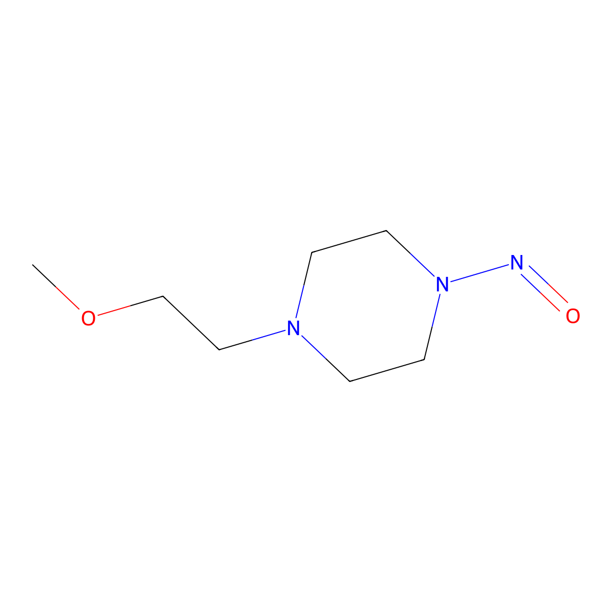 1-(2-Methoxyethyl)-4-nitrosopiperazine molecular structure, CAS 2703780-65-6