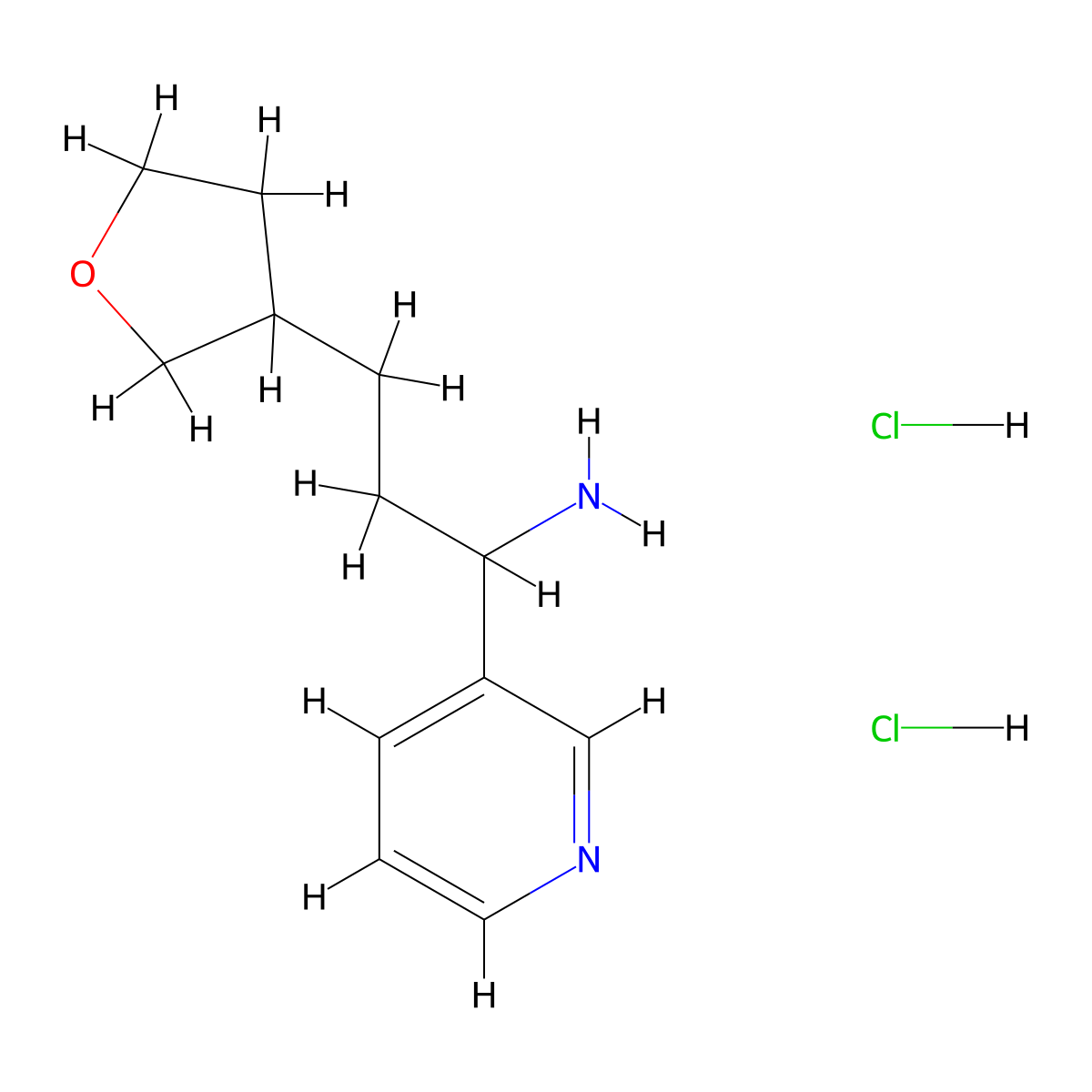 3-(Oxolan-3-yl)-1-(pyridin-3-yl)propan-1-amine dihydrochloride molecular structure, CAS 2703780-67-8