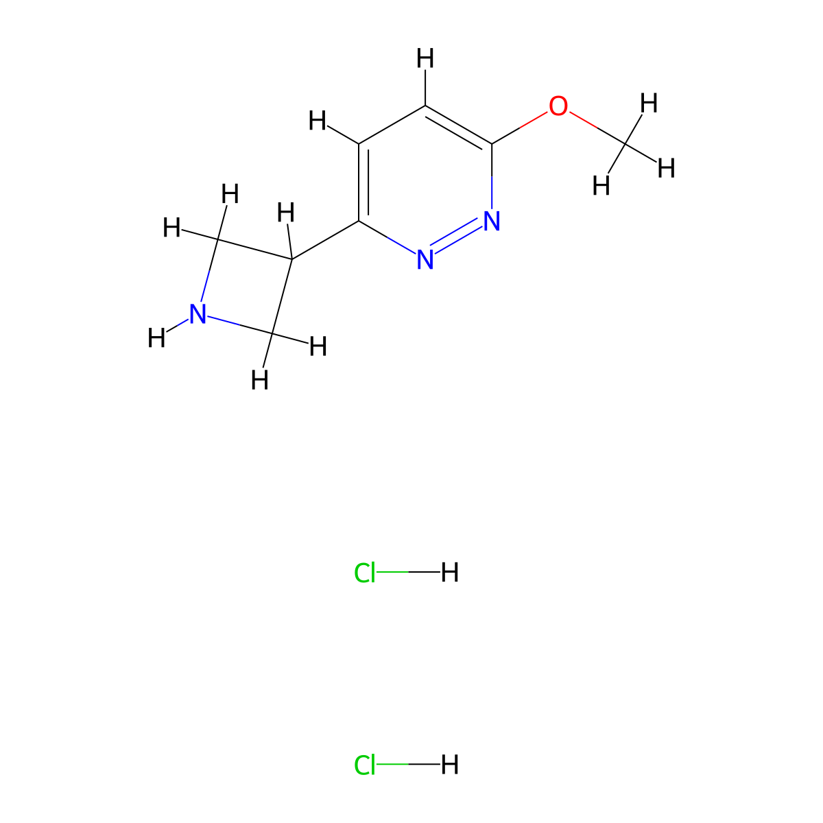 3-(Azetidin-3-yl)-6-methoxypyridazine dihydrochloride molecular structure, CAS 2703780-73-6