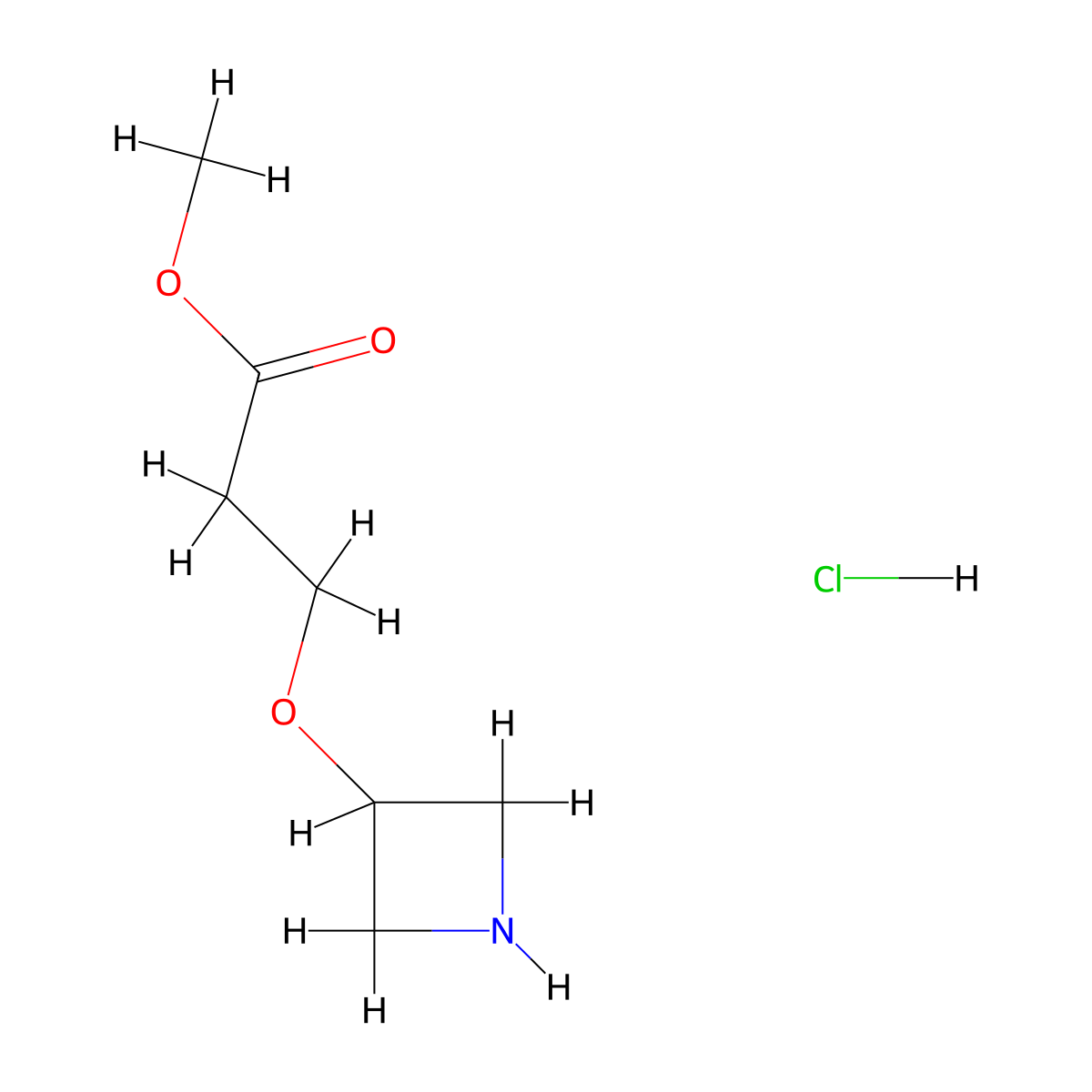 Methyl 3-(azetidin-3-yloxy)propanoate hydrochloride molecular structure, CAS 2703780-78-1