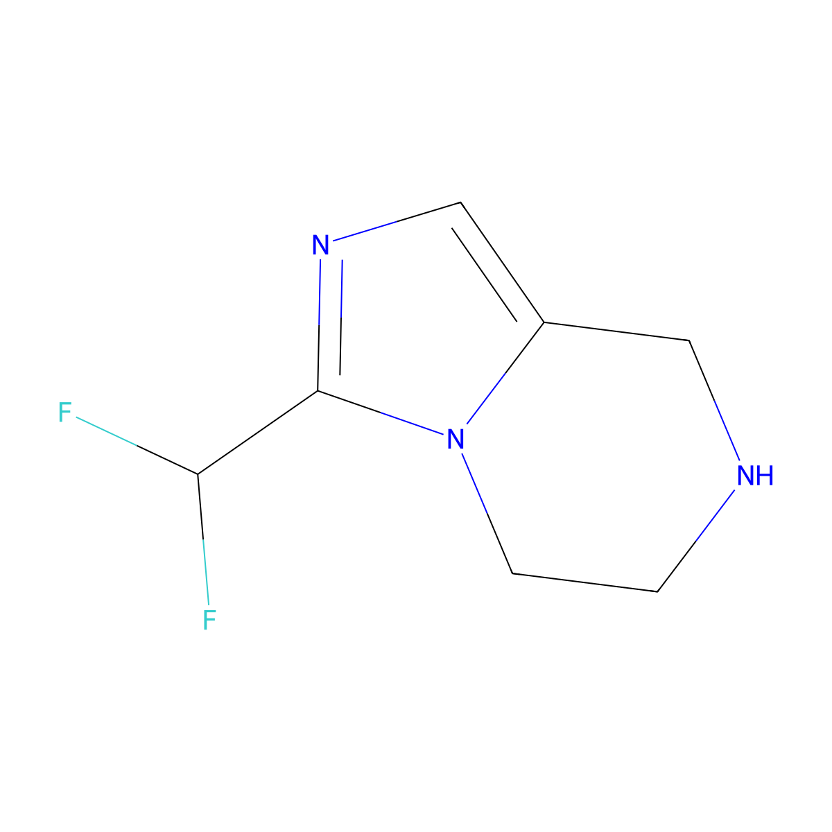 3-(difluoromethyl)-5H,6H,7H,8H-imidazo[1,5-a]pyrazine molecular structure, CAS 2703780-84-9