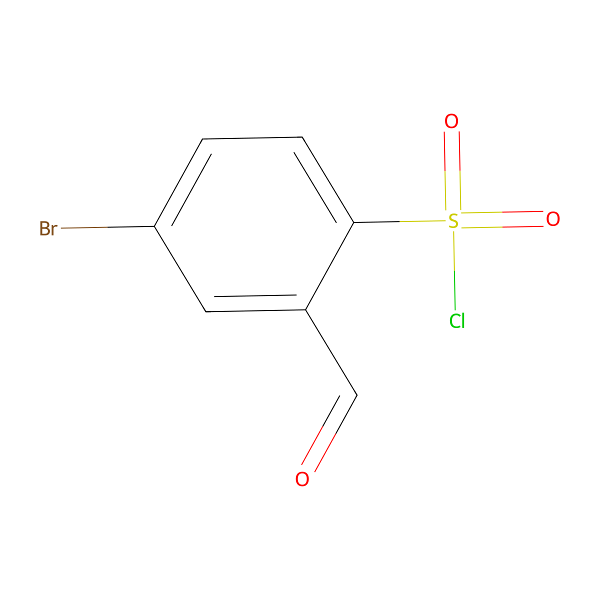 4-Bromo-2-formylbenzene-1-sulfonyl chloride molecular structure, CAS 2703780-94-1