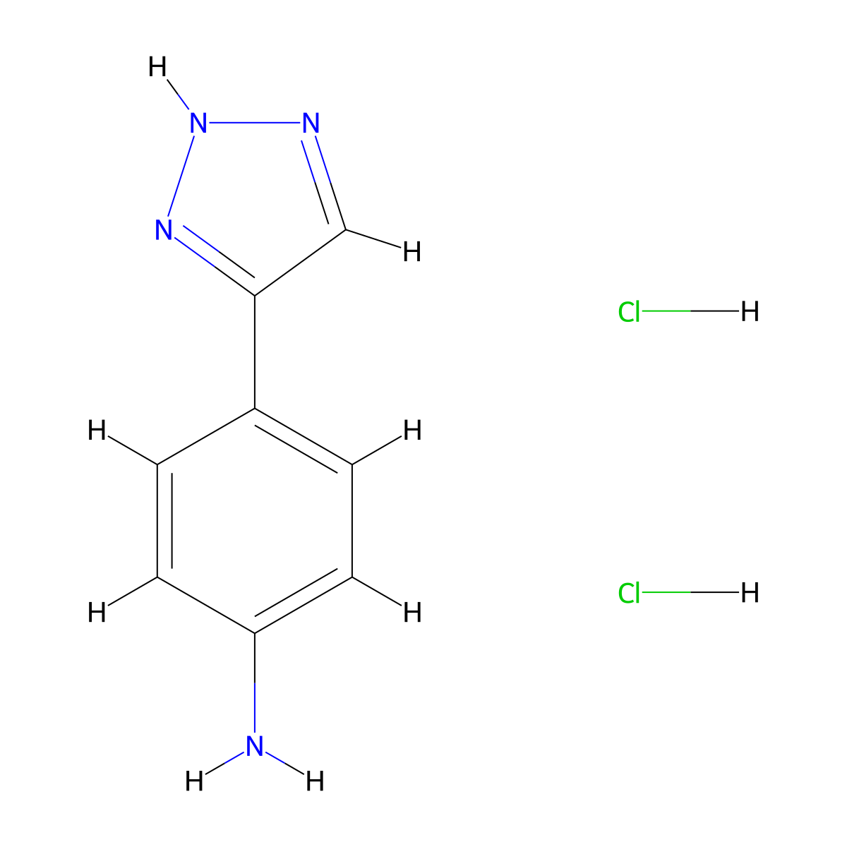4-(2H-1,2,3-triazol-4-yl)aniline dihydrochloride molecular structure, CAS 2703781-31-9