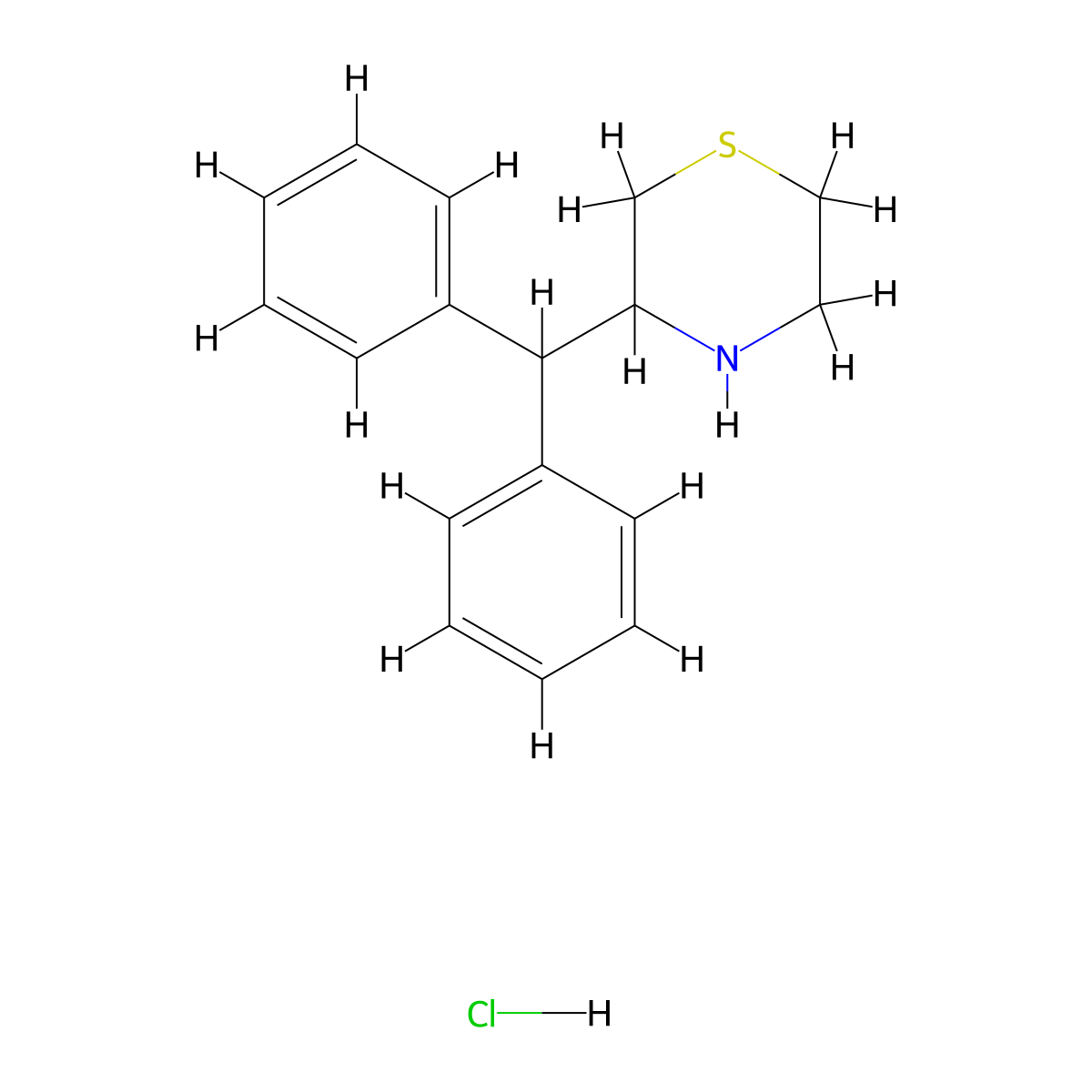 3-(Diphenylmethyl)thiomorpholine hydrochloride molecular structure, CAS 2703781-61-5