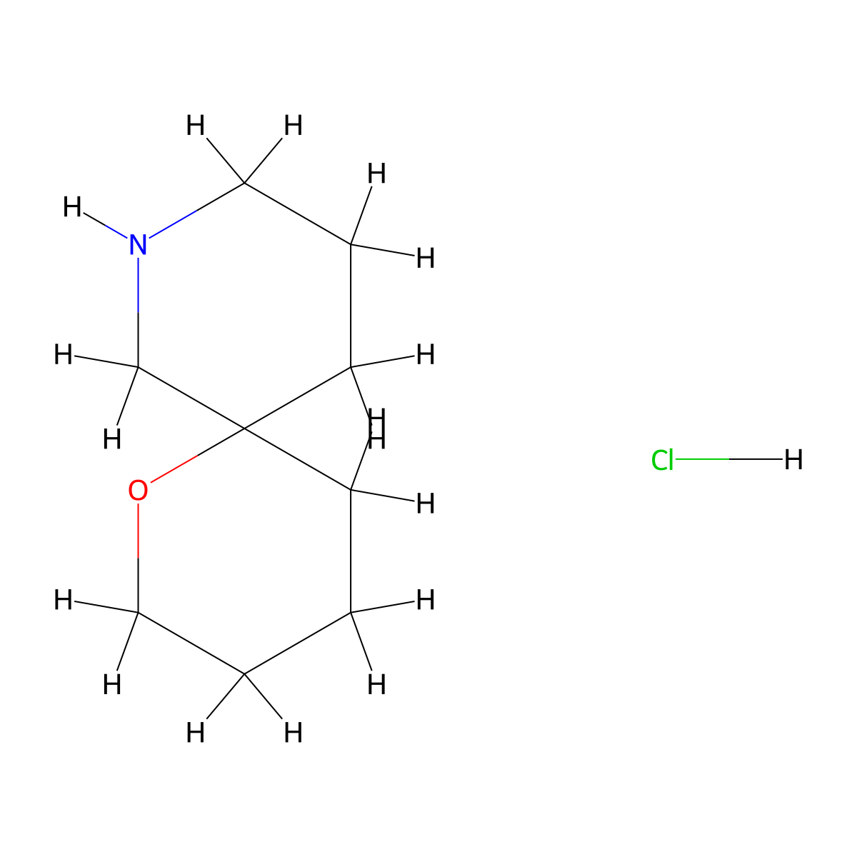 1-Oxa-8-azaspiro[5.5]undecane hydrochloride molecular structure, CAS 2703781-71-7