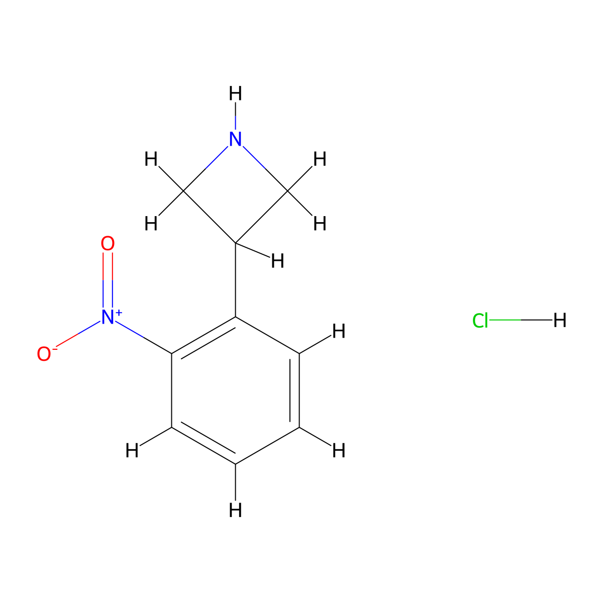 3-(2-Nitrophenyl)azetidine hydrochloride molecular structure, CAS 2703781-78-4