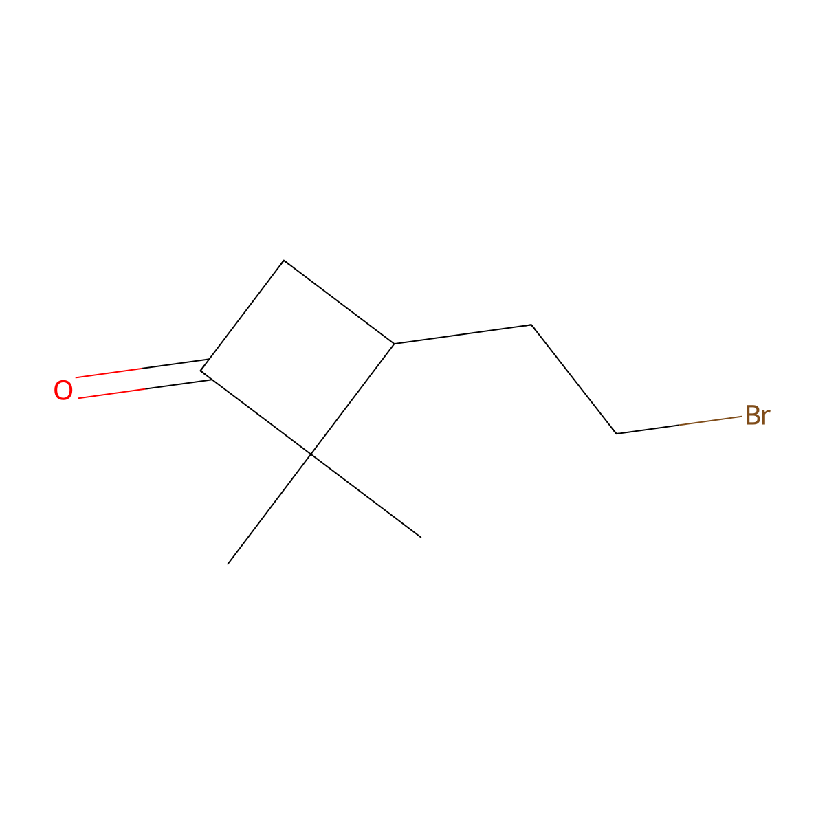 3-(2-Bromoethyl)-2,2-dimethylcyclobutan-1-one molecular structure, CAS 2703781-87-5