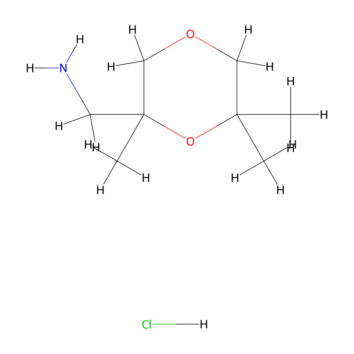 1-(2,6,6-Trimethyl-1,4-dioxan-2-yl)methanamine hydrochloride molecular structure, CAS 2703781-96-6