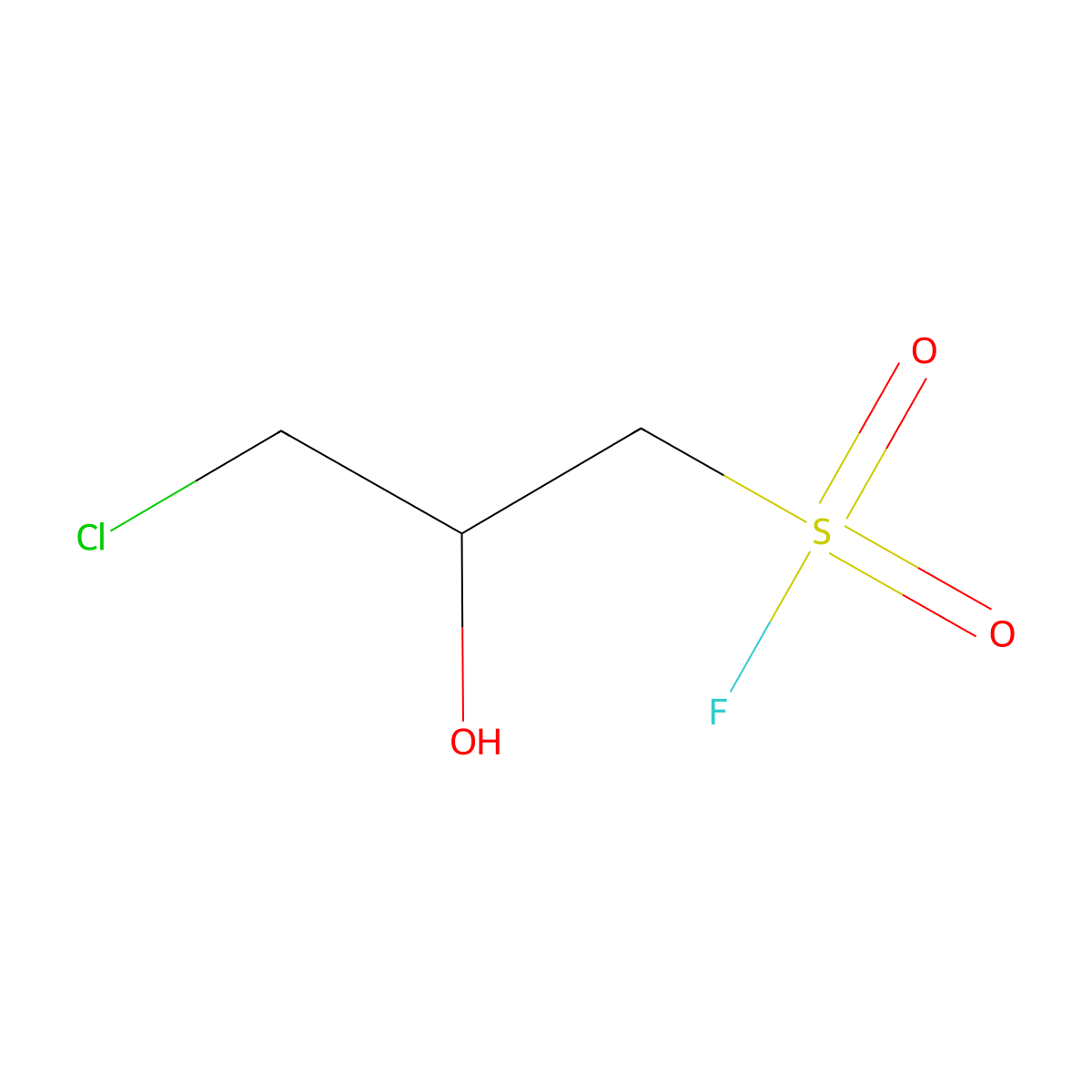 3-Chloro-2-hydroxypropane-1-sulfonyl fluoride molecular structure, CAS 2703782-33-4