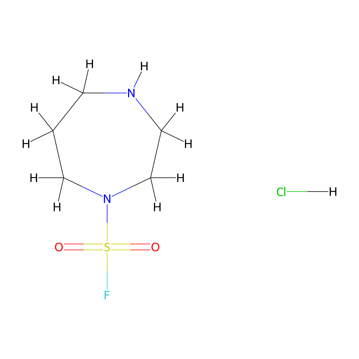 1,4-Diazepane-1-sulfonyl fluoride hydrochloride molecular structure, CAS 2703782-47-0