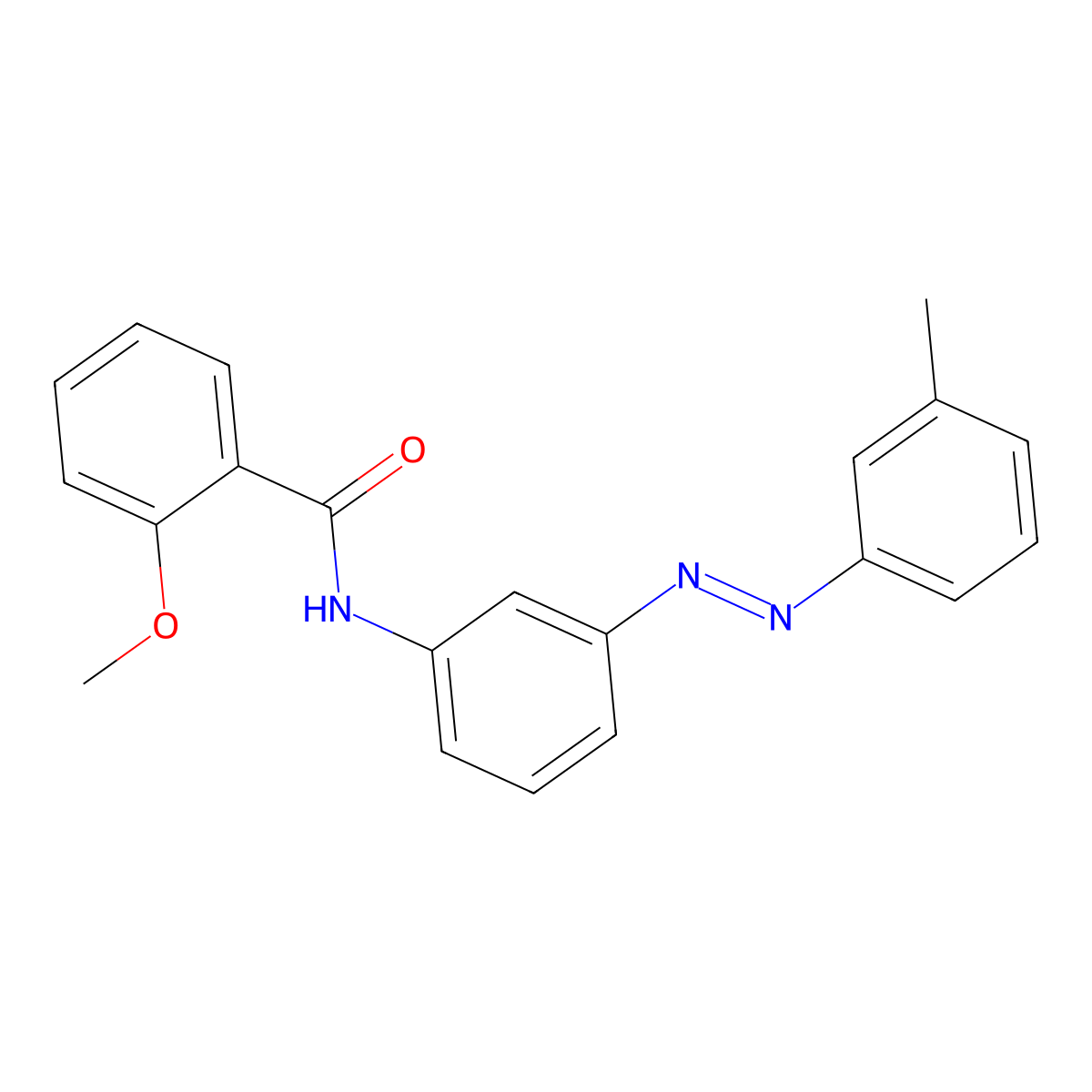 2-methoxy-N-{3-[(1E)-2-(3-methylphenyl)diazen-1-yl]phenyl}benzamide molecular structure, CAS 2703792-99-6