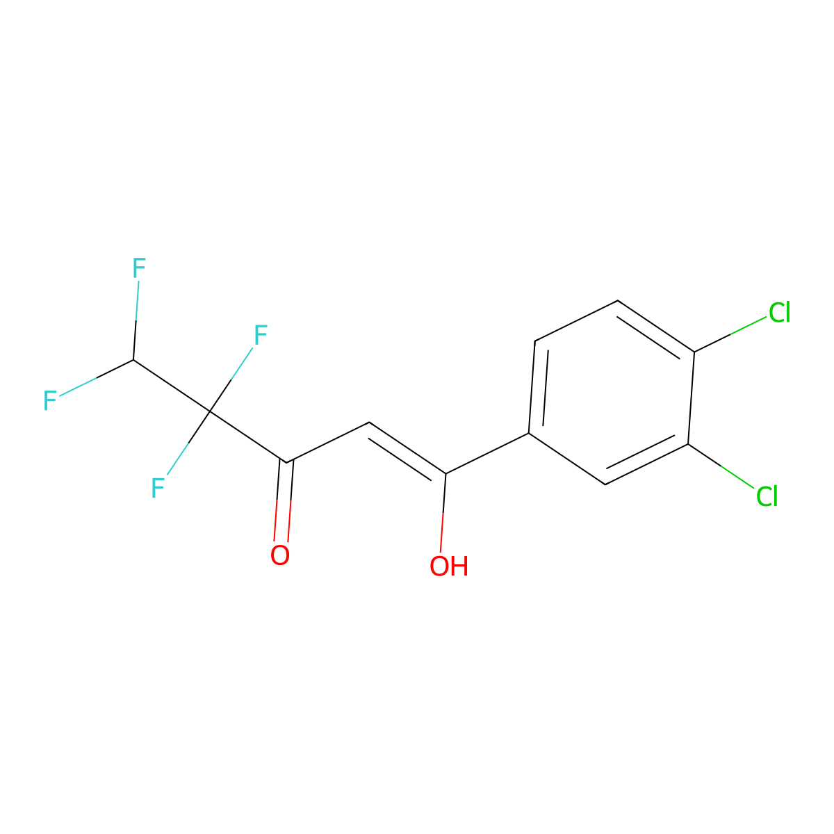 1-(3,4-Dichlorophenyl)-4,4,5,5-tetrafluoro-1-hydroxypent-1-en-3-one molecular structure, CAS 2703793-00-2