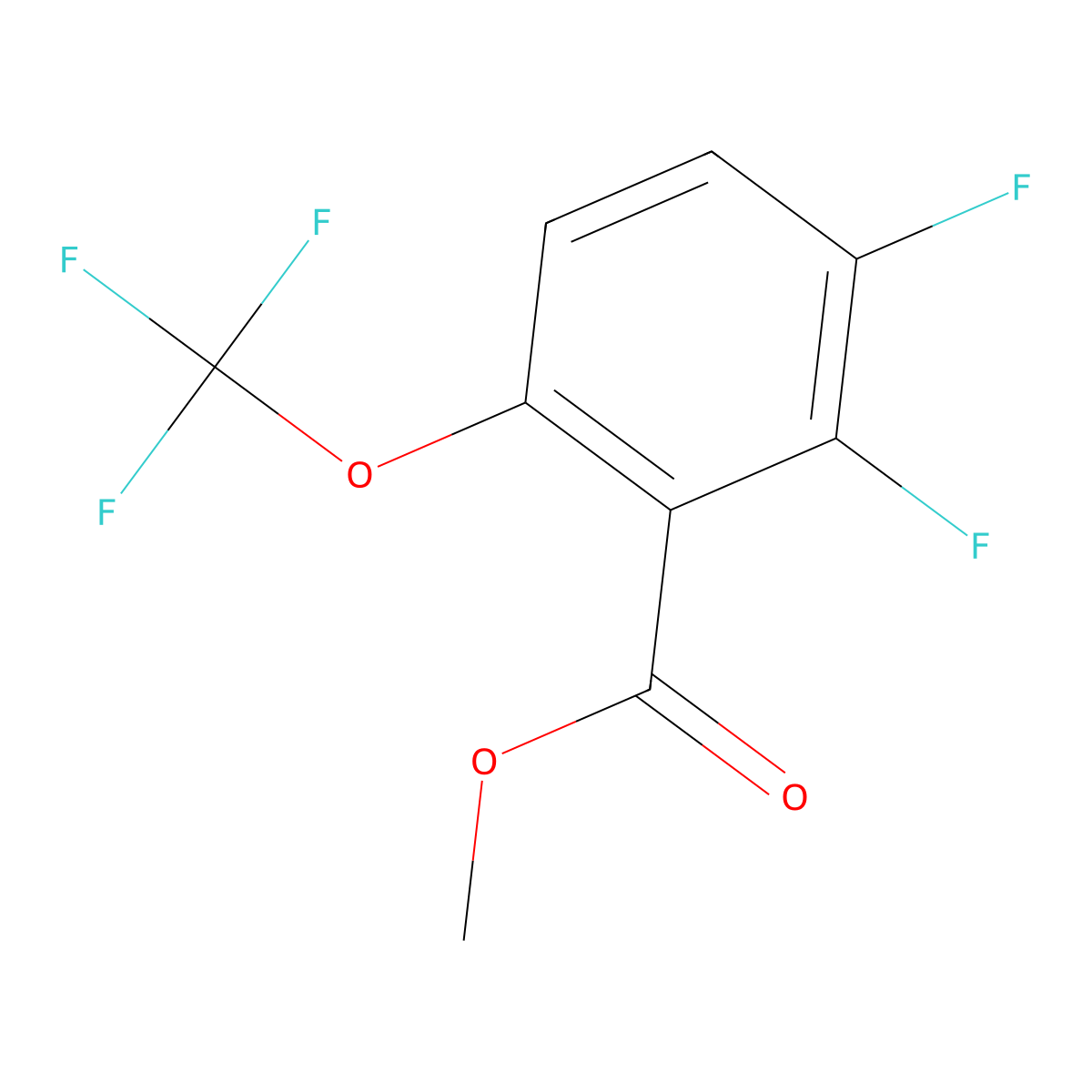 Methyl 2,3-difluoro-6-(trifluoromethoxy)benzoate molecular structure, CAS 2703797-04-8