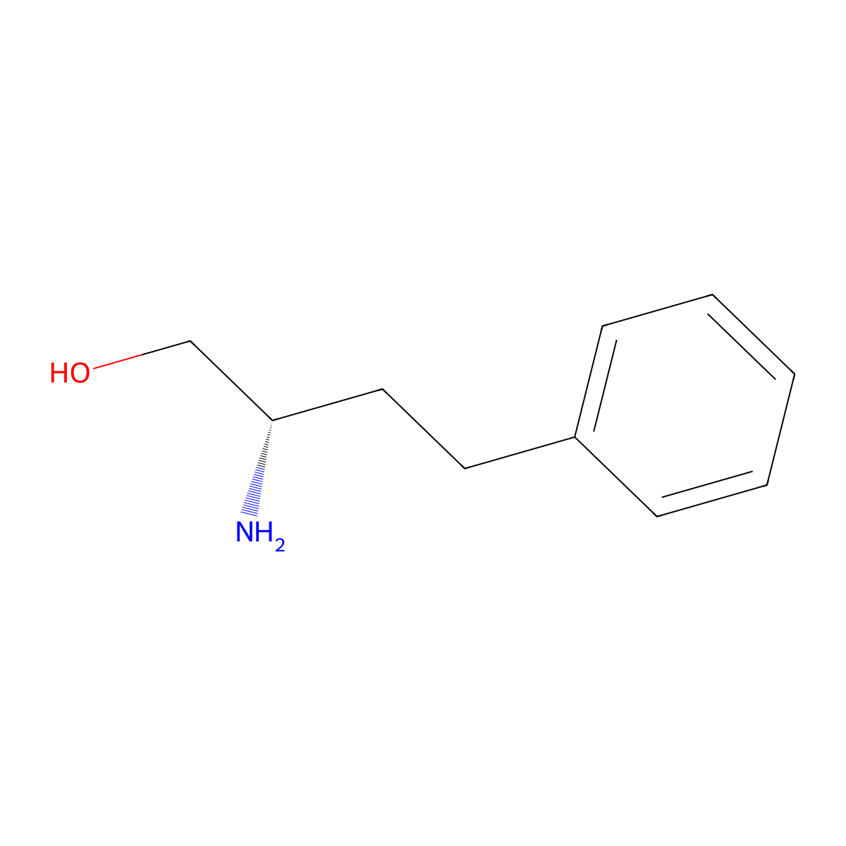(2S)-2-amino-4-phenylbutan-1-ol molecular structure, CAS 27038-09-1