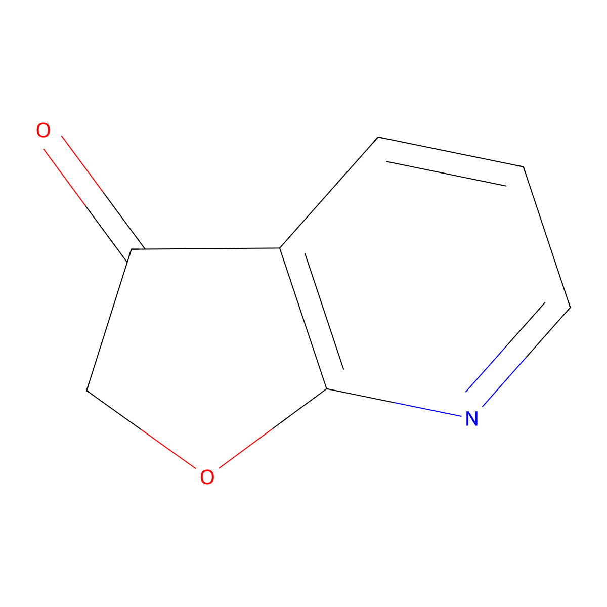 2H,3H-furo(2,3-b)pyridin-3-one molecular structure, CAS 27038-48-8