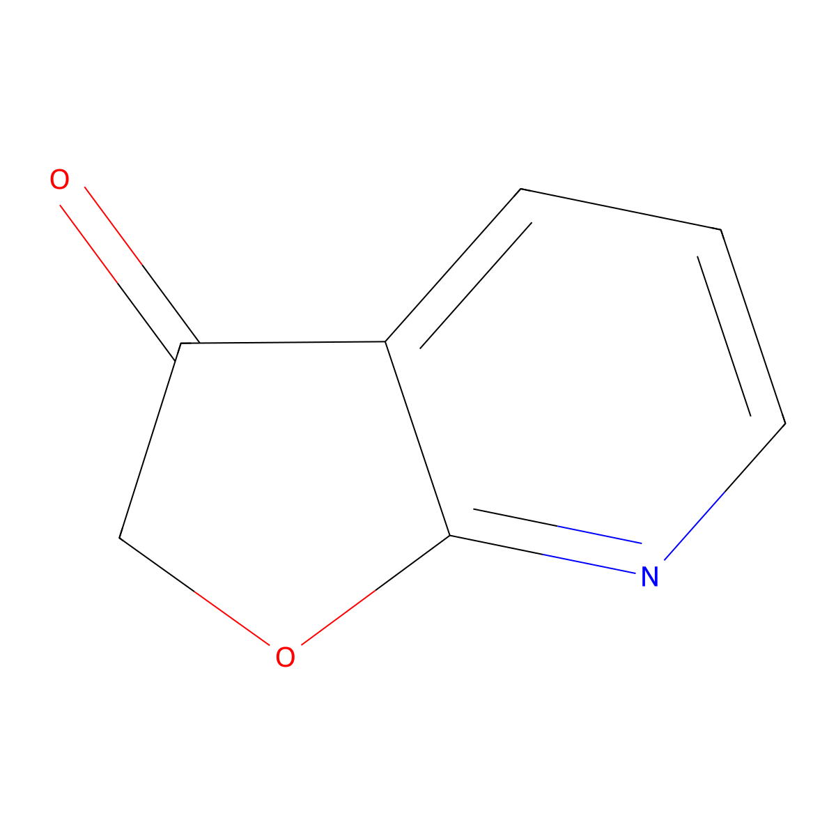 2H,3H-furo(2,3-b)pyridin-3-one molecular structure, CAS 27038-48-8