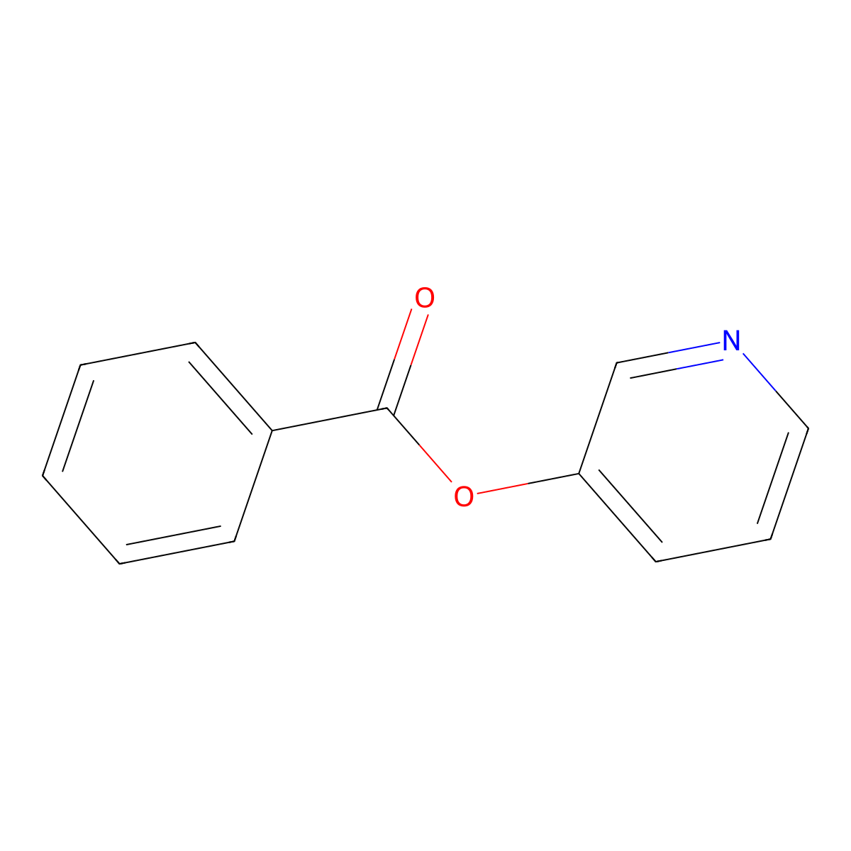 Pyridin-3-yl benzoate molecular structure, CAS 27039-14-1