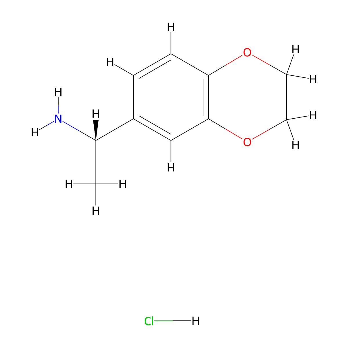 (S)-1-(2,3-Dihydrobenzo[b][1,4]dioxin-6-yl)ethan-1-amine hydrochloride molecular structure, CAS 2703941-87-9