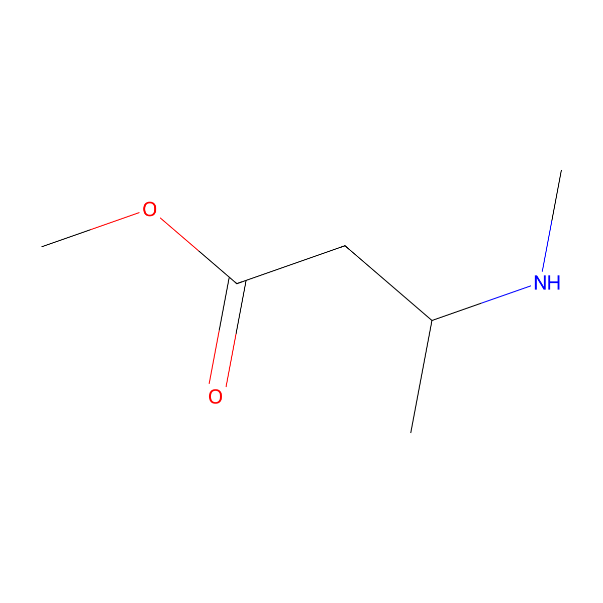 Methyl 3-(methylamino)butanoate molecular structure, CAS 2704-51-0