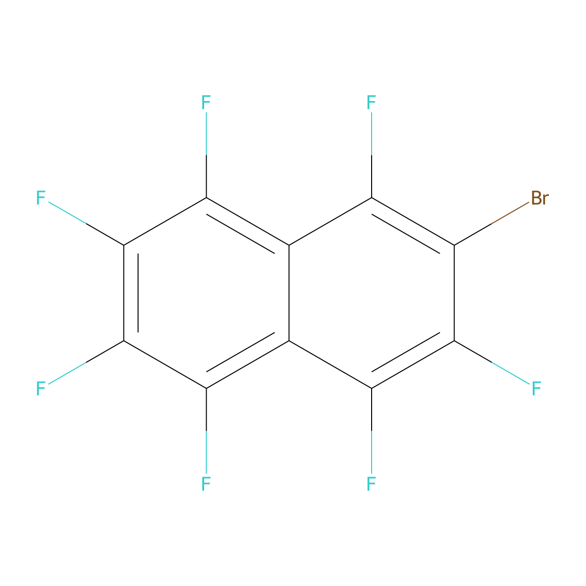 2-Bromoheptafluoronaphthalene molecular structure, CAS 27041-17-4