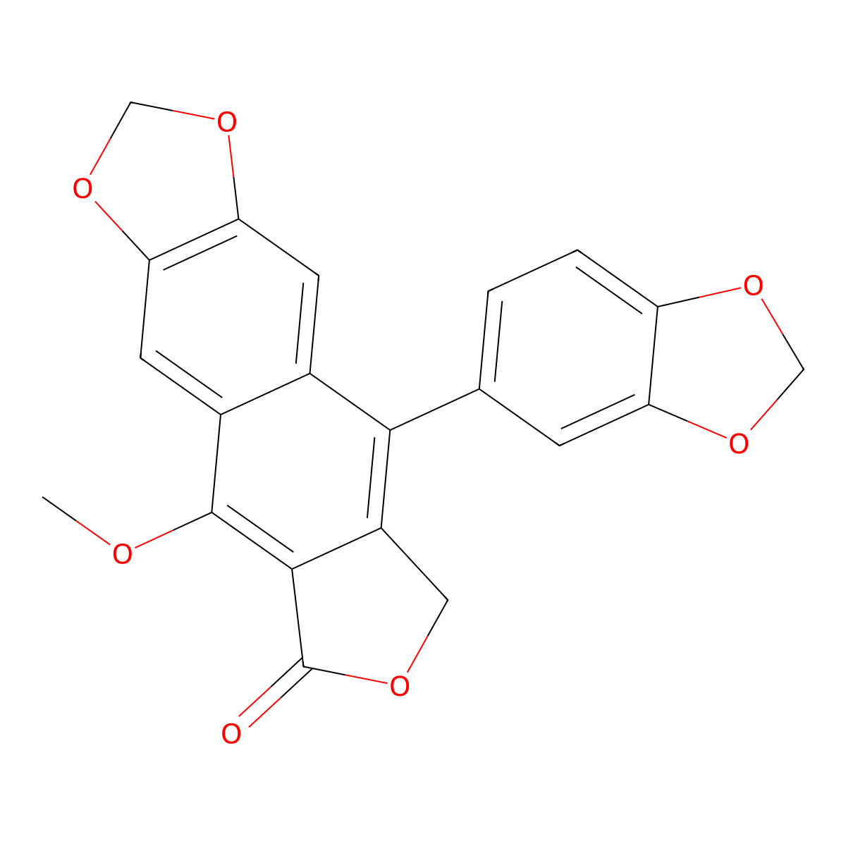 Justicidin D molecular structure, CAS 27041-98-1