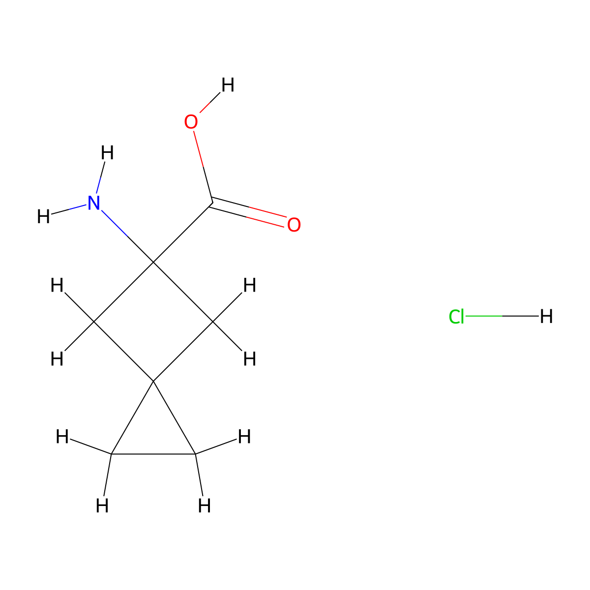 5-Aminospiro[2.3]hexane-5-carboxylic acid hydrochloride molecular structure, CAS 2704137-28-8