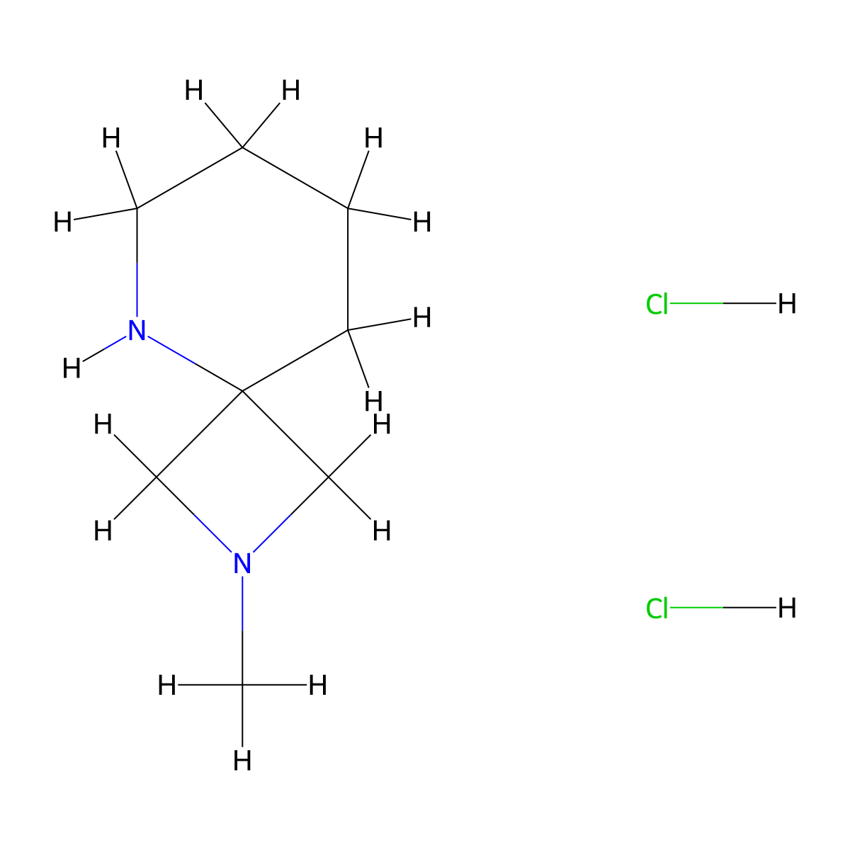 2-Methyl-2,5-diazaspiro[3.5]nonane dihydrochloride molecular structure, CAS 2704165-33-1