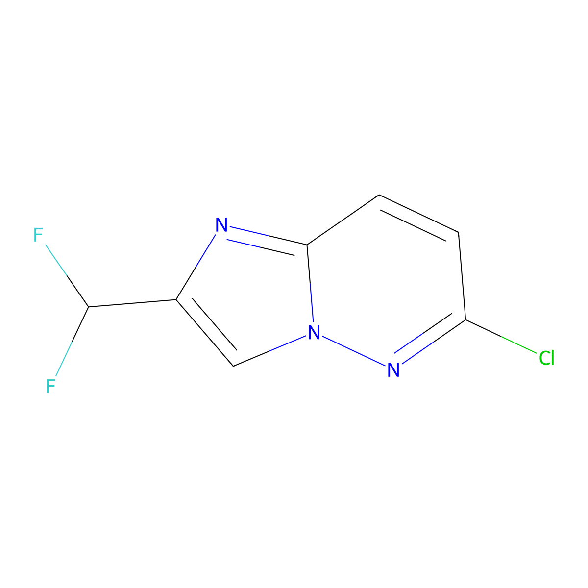 6-Chloro-2-(difluoromethyl)imidazo[1,2-B]pyridazine molecular structure, CAS 2704255-35-4