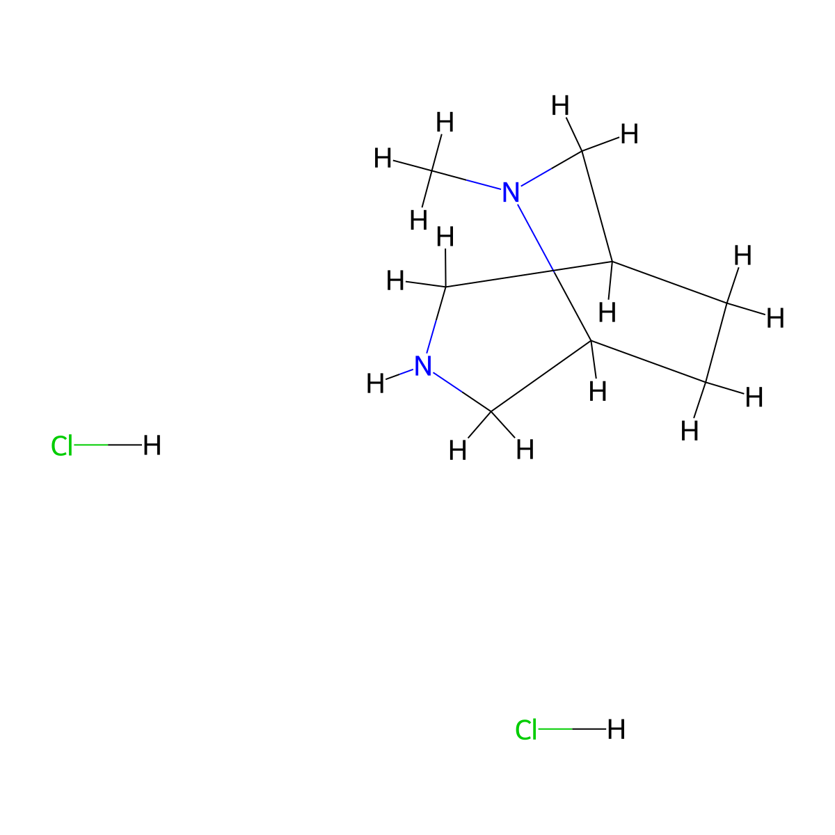 6-Methyl-3,6-diazabicyclo[3.2.2]nonane dihydrochloride molecular structure, CAS 2704345-11-7
