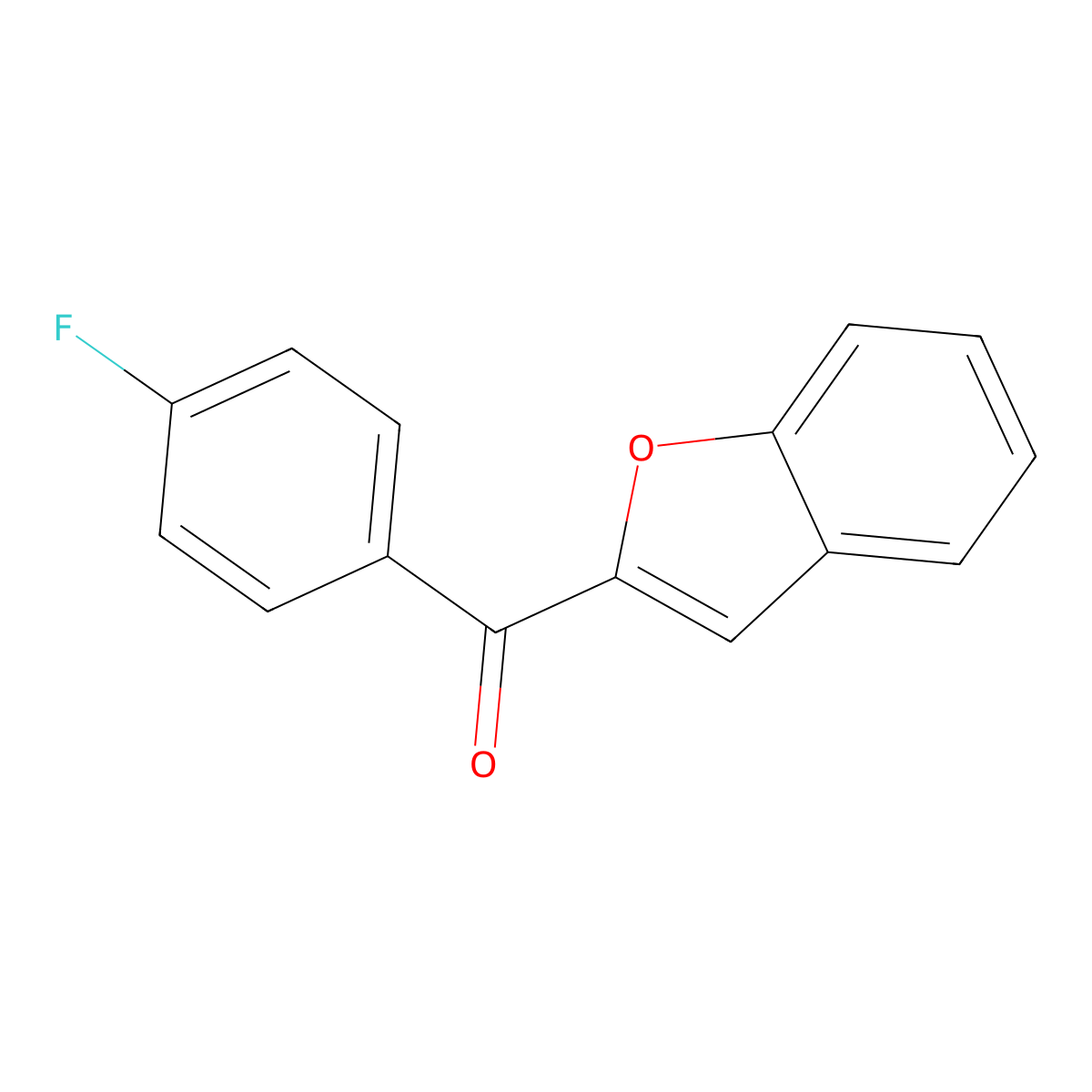 Methanone, 2-benzofuranyl(4-fluorophenyl)- molecular structure, CAS 27044-77-5