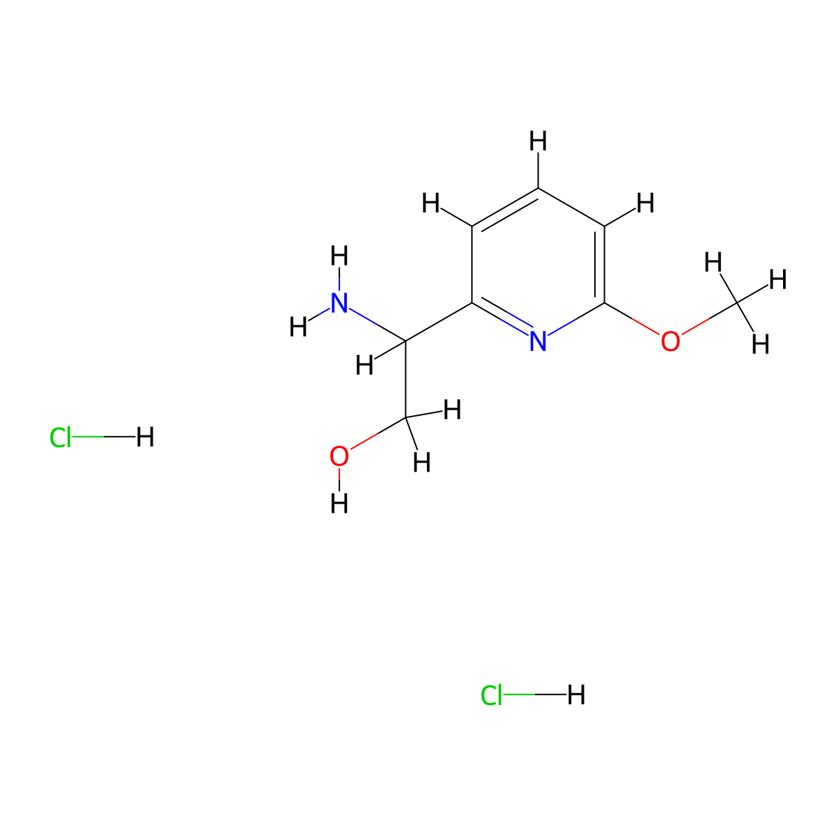 2-Amino-2-(6-methoxypyridin-2-YL)ethan-1-OL dihydrochloride molecular structure, CAS 2704402-28-6